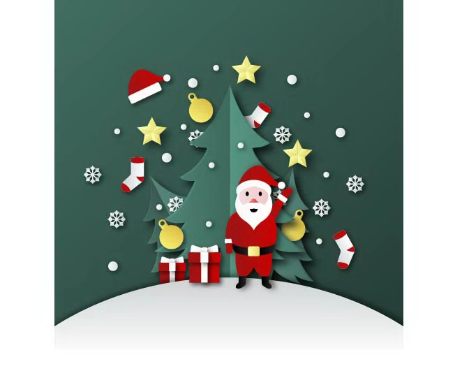 圣诞节元素252套(圣诞老人圣诞树图标LOGO插画材AI矢量ai格式+psd分层图素材)(025)